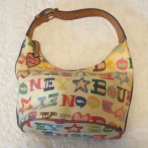 SOLD: Dooney & Bourke Vintage Graffiti Doodle Leather Bag